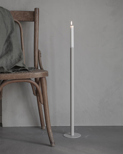 Greige Floor Candlestick