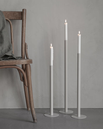 Greige Floor Candlestick