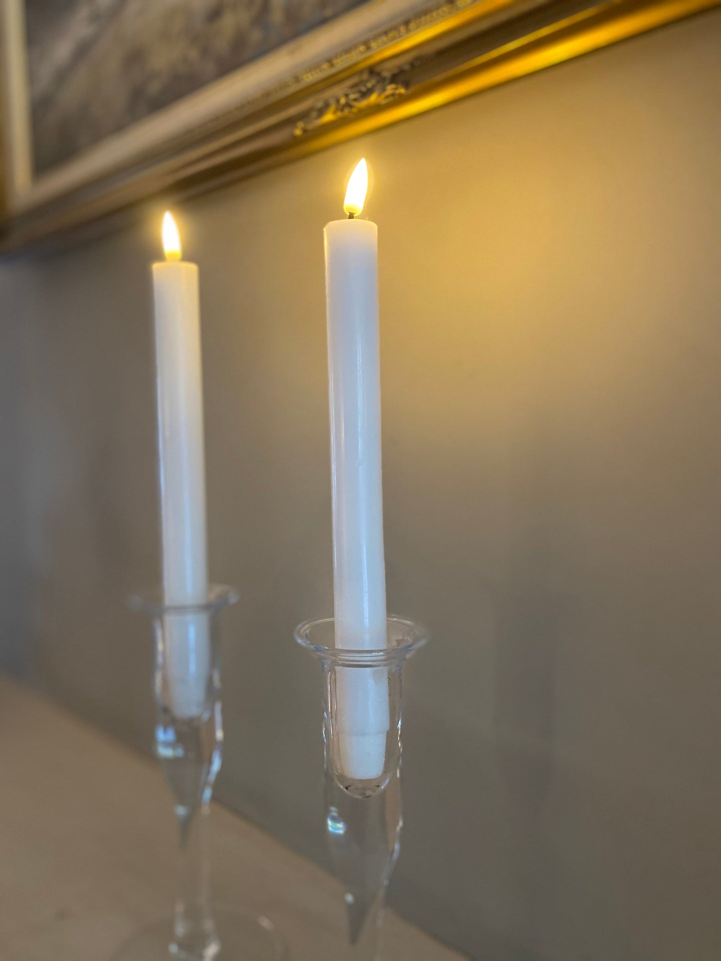 White LED Realistic Candle (2 Pack) - 24cm