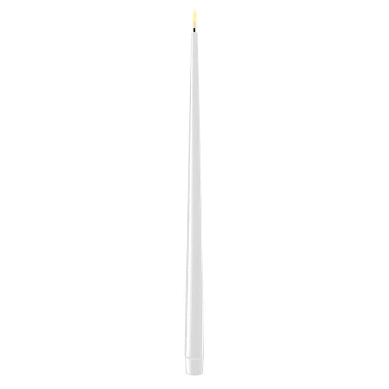 White LED Realistic Dinner Candle (2 Pack) - 38cm